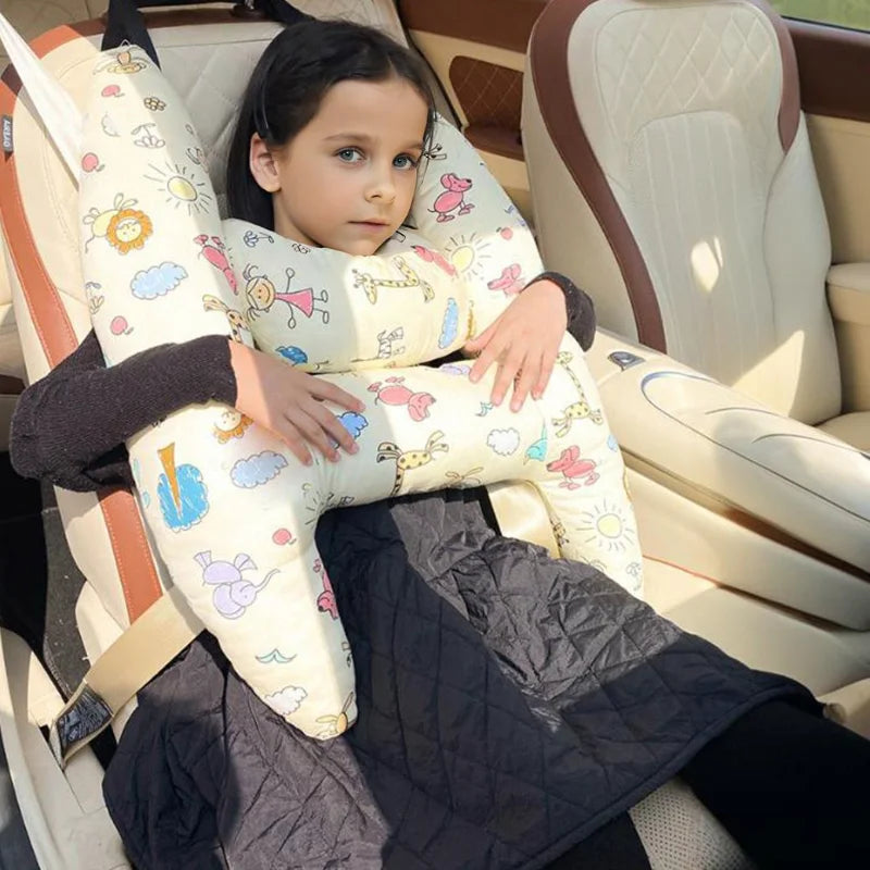 Almohada de Viaje en Forma de H – Confort y Descanso Seguro para Niños