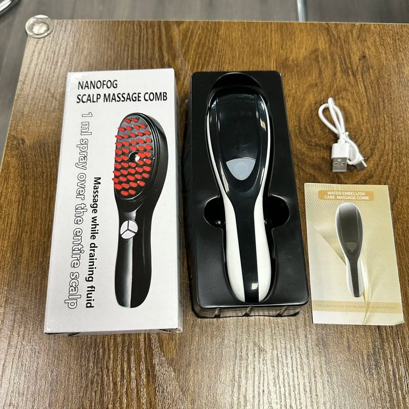 Peine Masajeador Eléctrico con Pulverizador